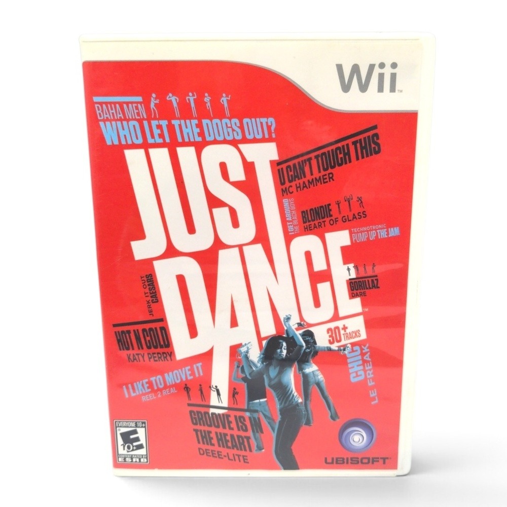 Just Dance Nintendo Wii 2009 Ubisoft Rhythm Music Game 30 Tracks Complete CIB